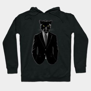 Panther in Black Suit Hoodie